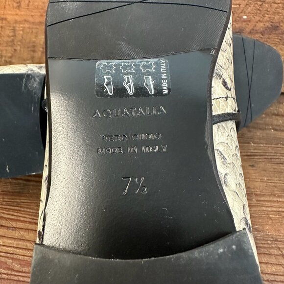 Aquatalia Revy Snake Embossed Weatherproof Loafer White 7.5 - Picture 11 of 12